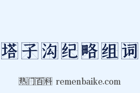 塔子沟纪略组词是什么意思的图片